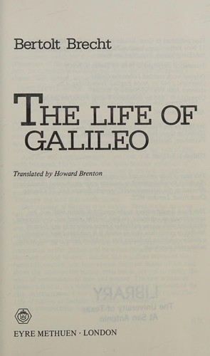 The life of Galileo (1980, Eyre Methuen)