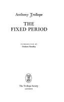 The fixed period (1997, Trollope Society)